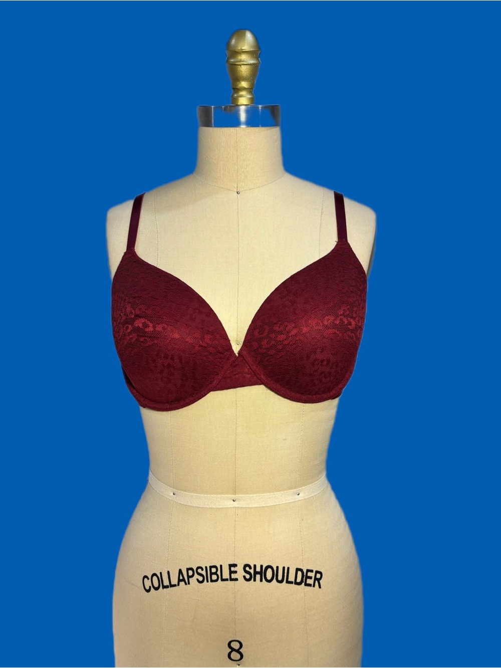 Victoria's Secret Burgundy Lace Plunge Bra